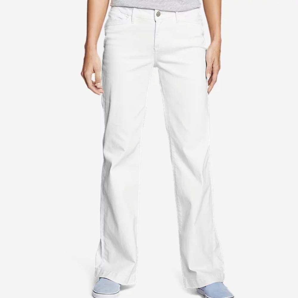 Eddie Bauer Womens White Trouser Pants